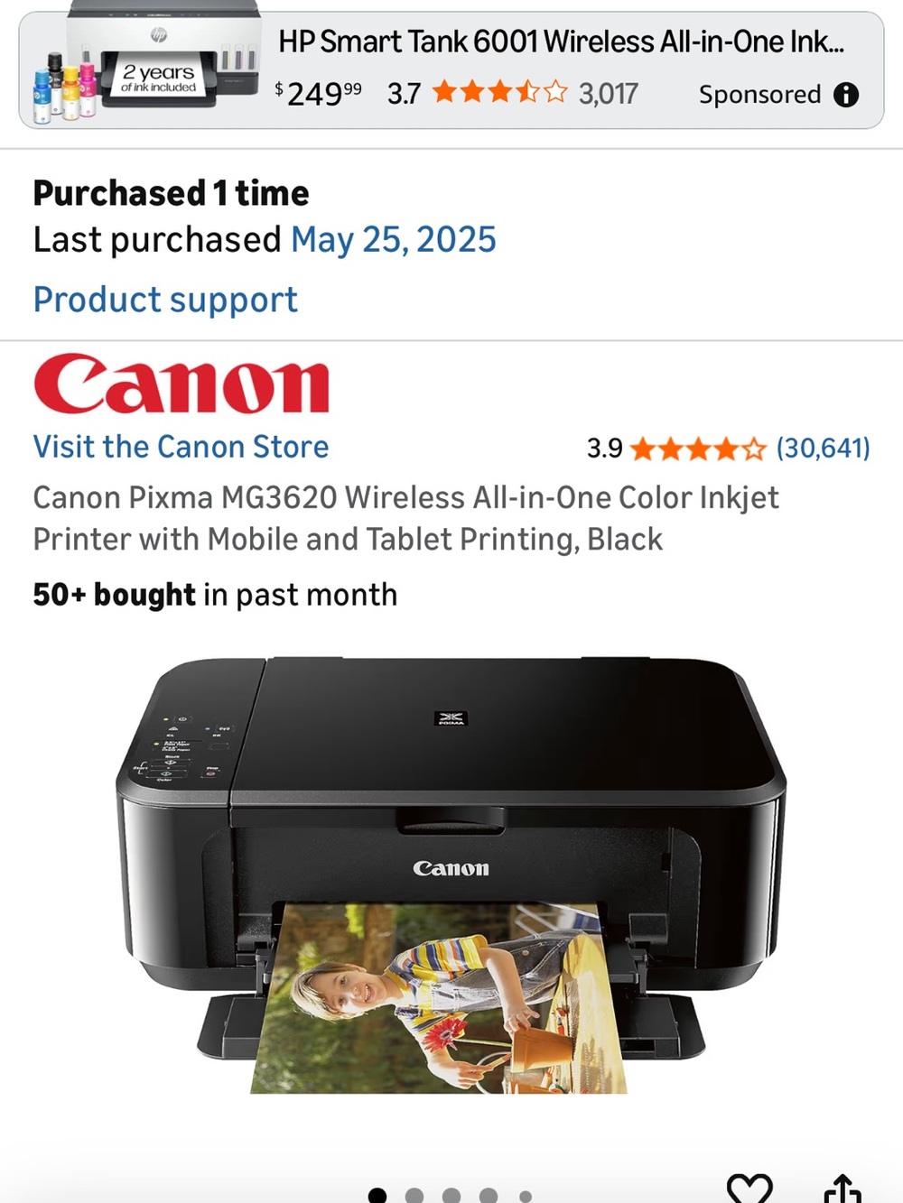 Canon Black All‑in‑One Wireless Inkjet Printer